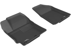 Kia Rio Floor Mats - Front - 3D MAXpider - Kagu - Black - `12-`17 Kia Rio Floor Mats - Front - 3D MAXpider - Kagu - Black - `12-`17